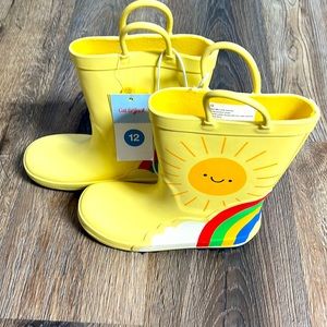 Cat & Jack rain boots size 12 NWT